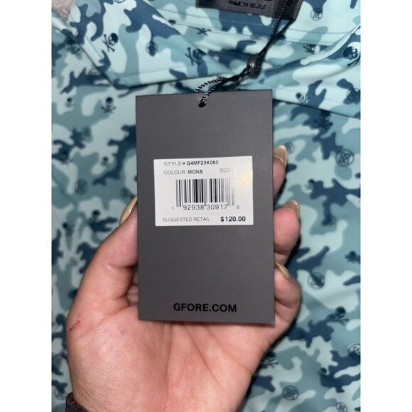 G/FORE Patterned Golf Polo Shirt, S - Picture 3 of 7